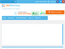 Tablet Screenshot of lifepharmacy.co.uk
